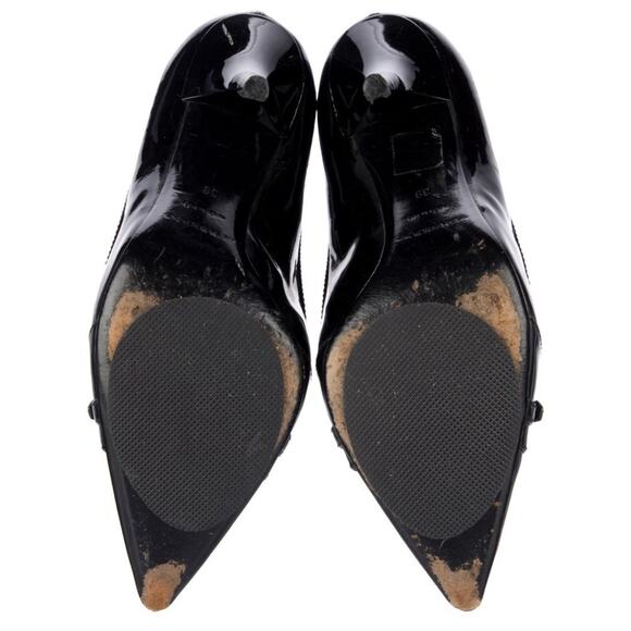 BURBERRY Black Quilted Patent Leather Heels Pumps EU 39 US 9 - Picture 5 of 5